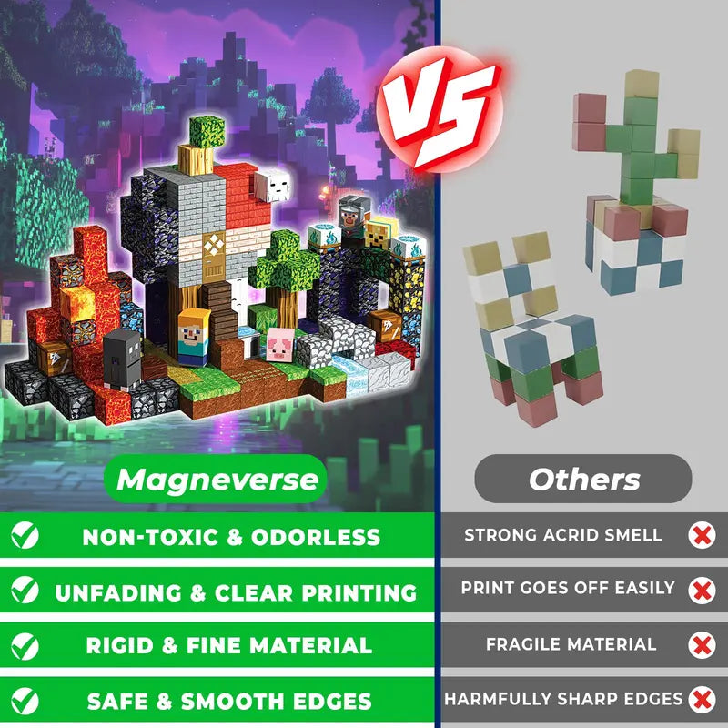 MINECRAFT Magnetic Building Blocks