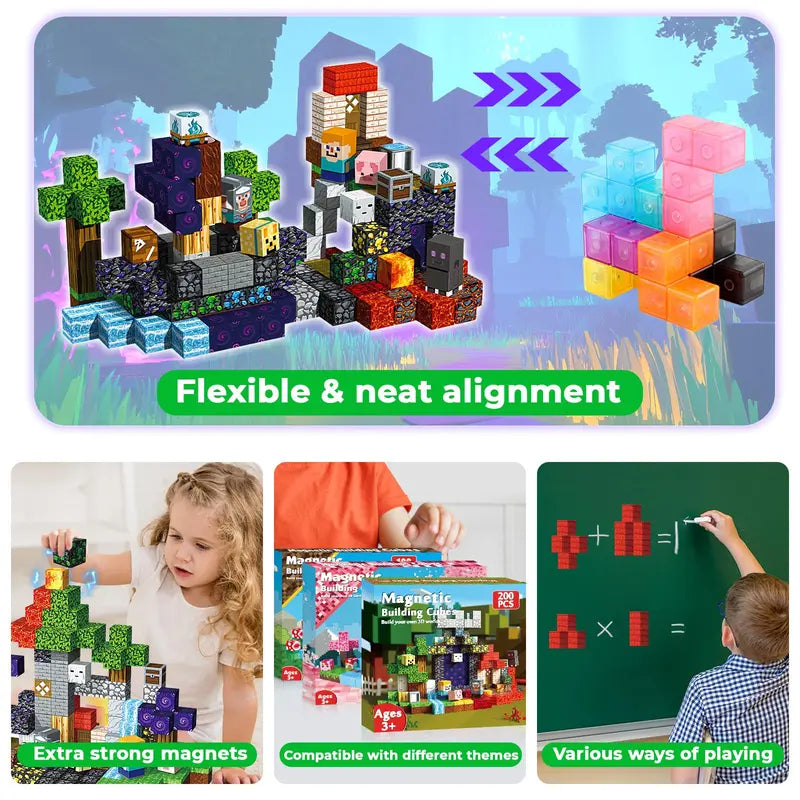 MINECRAFT Magnetic Building Blocks